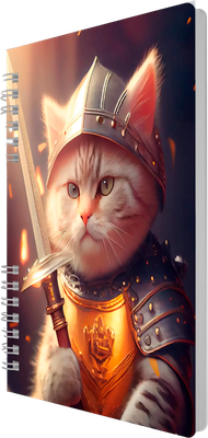 Тетрадь Listoff My Notes. Кот в доспехах / ТПМН596145 (96л) -