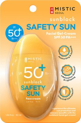 

Крем солнцезащитный, Sunblock Safety Sun Facial Gel-Cream SPF 50 PA+++