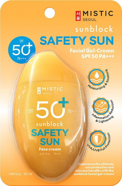 Крем солнцезащитный Mistic Sunblock Safety Sun Facial Gel-Cream SPF 50 PA+++ (50мл)