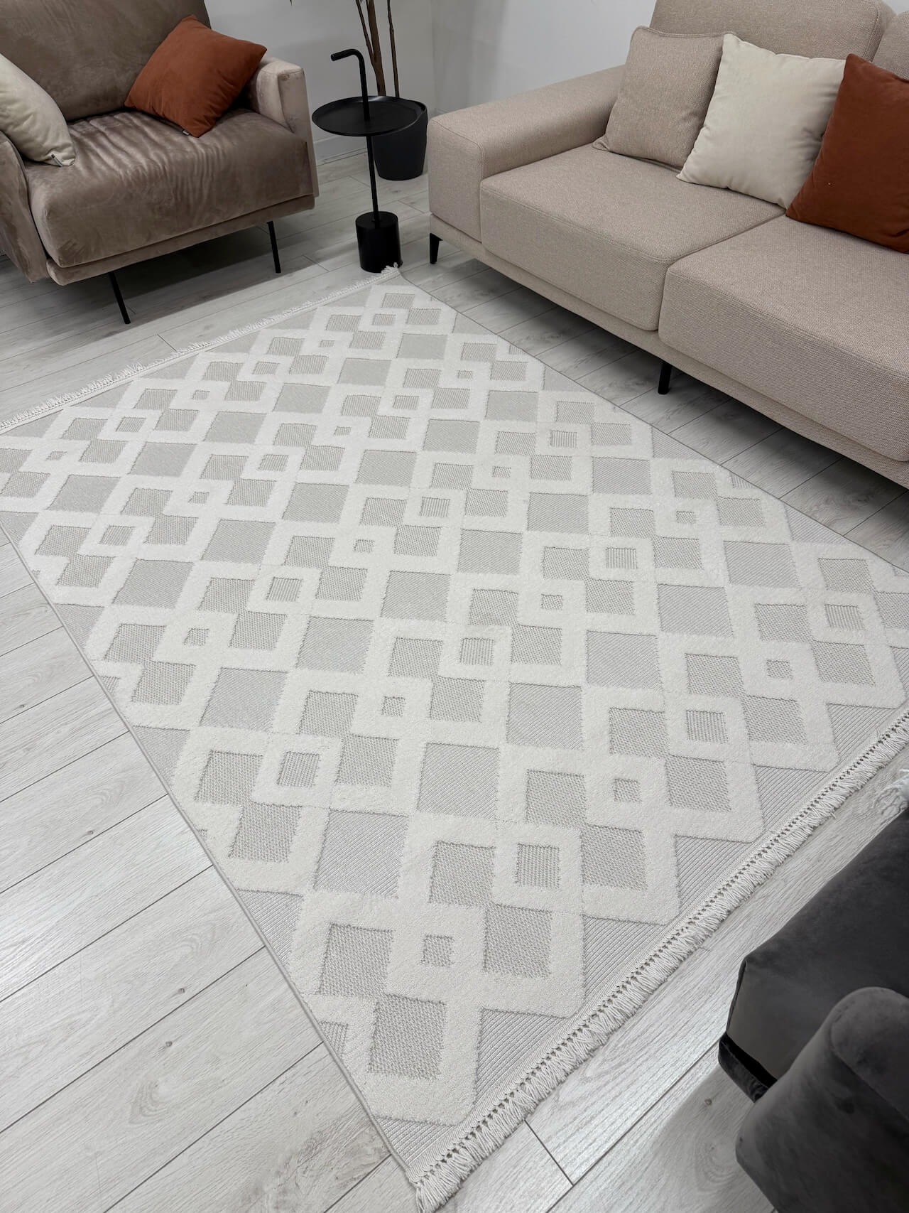 Ковер Radjab Carpet Поло Прямоугольник EN 261 / 12567RK (2.4x3.4, Cream) — фото 3