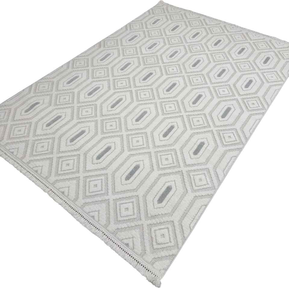 Ковер Radjab Carpet Поло Прямоугольник EN 262 / 12525RK (2x2.9, Cream/L.Grey)