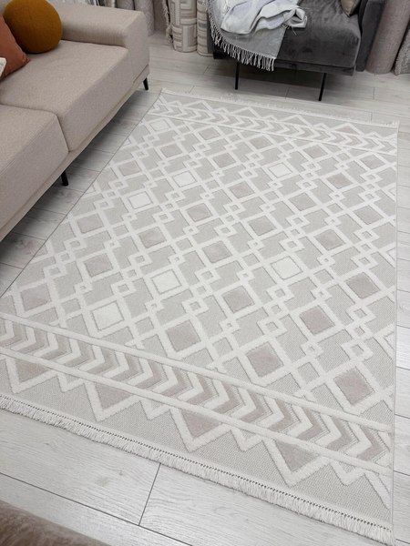 Ковер Radjab Carpet Поло Прямоугольник EN 256 / 12517RK (1.6x3, Cream/Beige)