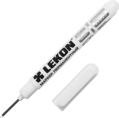 Маркер перманентный LEKON Pika / 012591 (белый) -