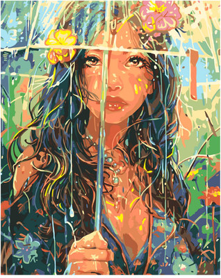 

Картина по номерам, Под зонтом / Рх-196