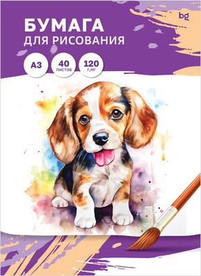 Набор бумаги для рисования BG Пр40А3_58063 (40л) - 