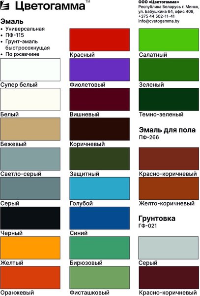Эмаль Цветогамма ПФ-115 ГОСТ (1.8кг, белый)