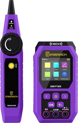 Кабельный тестер Ermenrich Ping SM75 / 84553 (с мультиметром) - 