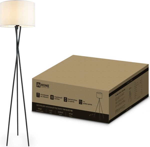 Торшер INhome ТНО 04-Е27-NB 230В / 4690612059556