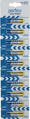 Комплект батареек Perfeo Super Alkaline / PF LR03/10BL - 