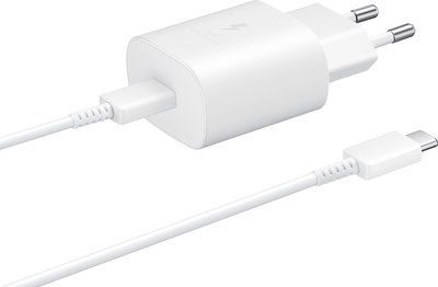 Зарядное устройство сетевое Samsung EP-TA800 с кабелем Type-C / EP-TA800XWEGWW (белый) - 