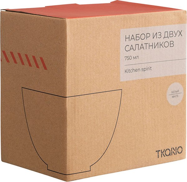 Набор салатников Tkano Kitchen Spirit TK22-TW_BW0002 (белый)