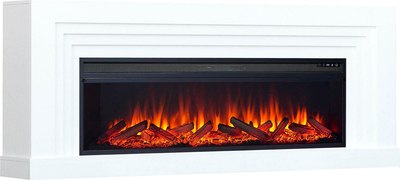 Каминокомплект Смолком Galaxy V60 Vision 60 LOG LED (бьянко белый/черный) - 