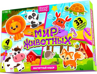 

Развивающий игровой набор, Магнитный. Мир животных / 10401965