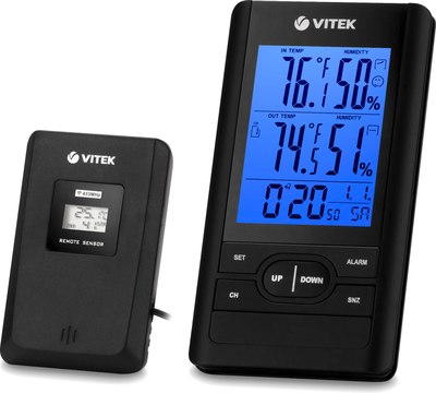 Метеостанция цифровая Vitek VT-3532 (черный) - 