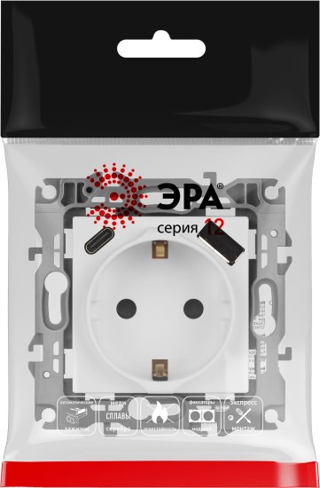 Розетка ЭРА 12-4108-01 / Б0067752 (белый)