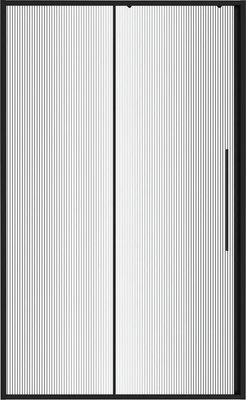Душевая дверь Niagara Nova NG-84-L9FHB 90x195 (черный матовый/рифленое стекло) - 