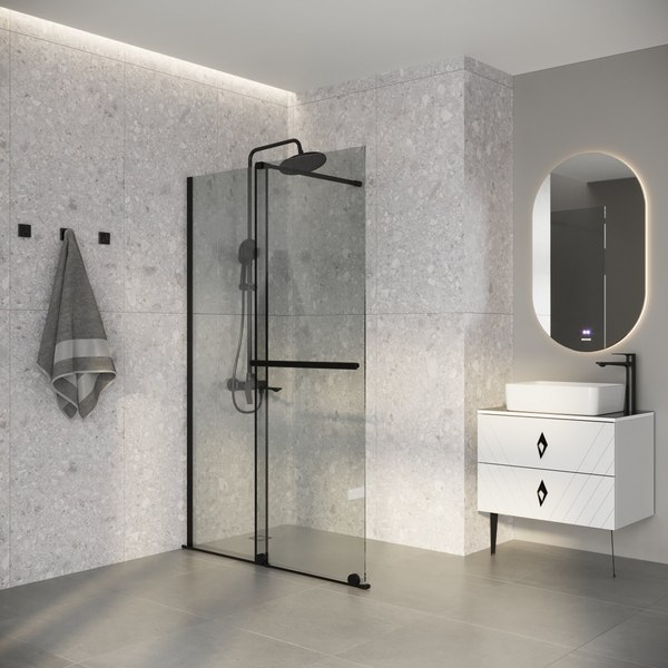 Купить Душевая стенка Niagara Nova NG-671-10BLACK 100x200 в Солигорске