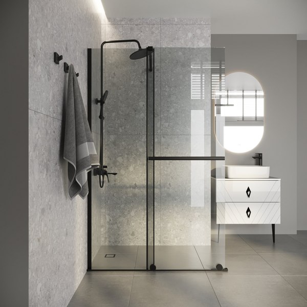 Купить Душевая стенка Niagara Nova NG-671-10BLACK 100x200 в Солигорске
