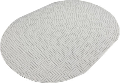 Ковер Radjab Carpet Сканди Сизаль Овал 10658A / 12290RK (1.6x3, Krem/Krem) - 
