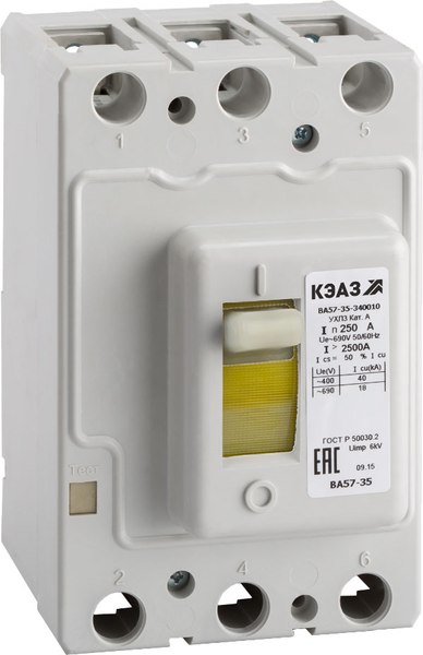 Выключатель автоматический КЭАЗ ВА57-35-340010-25А-250-690AC-УХЛ3 / 108596