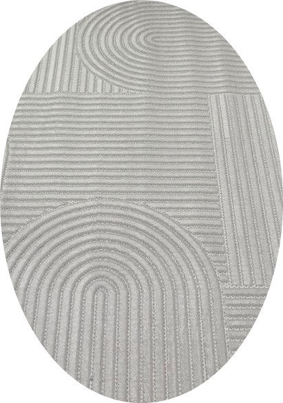 Коврик Radjab Carpet Моника Овал MC 402A / 12574RK (0.8x1.5, L.Grey)