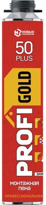 Пена монтажная Новые Технологии Profigold 50 Plus зима профессиональная (870мл) - 