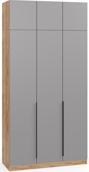 Шкаф Soma Lord Black 3-х створчатый 120x240 (дуб крафт золотой/серый)
