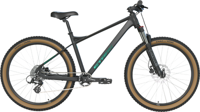 Велосипед STARK 25 Hunter 27.2 (L/19, черный матовый/сине-изумрудный, разобранный, в коробке) - 