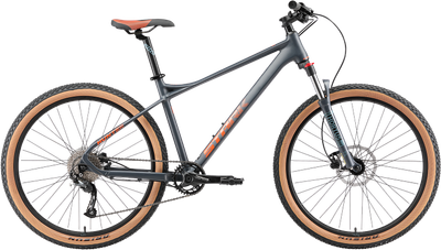 Велосипед STARK 25 Hunter 27.3 (M/17.5, антрацит матовый/оранжевый металлик) -