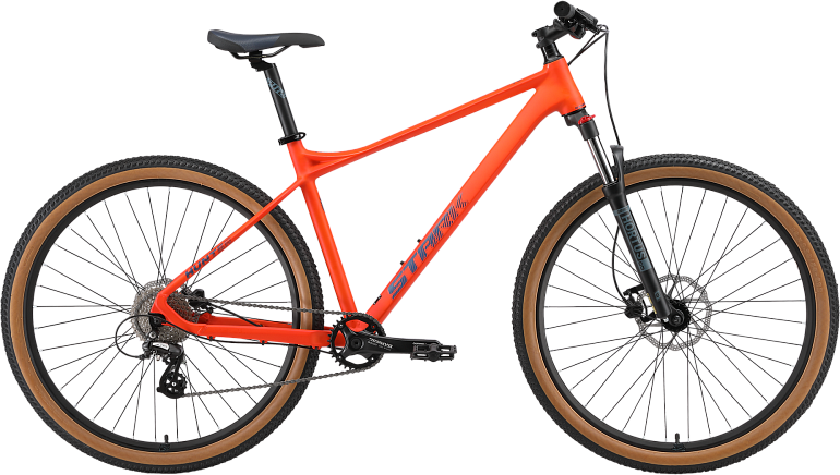 Велосипед STARK Hunter 29.2 2025 (M/17.5, оранжевый матовый/грозовой, разобранный, в коробке)