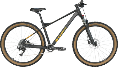 Велосипед STARK 25 Hunter 29.3 (XL/21, черный матовый/теплый желтый) - 