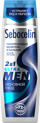 

Шампунь-кондиционер для волос, Sebocelin Men Гиалуроновый Основной уход 2в1