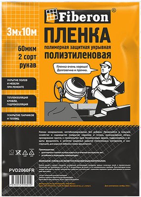 Пленка-рукав Fiberon ПВД вторичная 3м 10м 60мкм / PVD2060FR - 