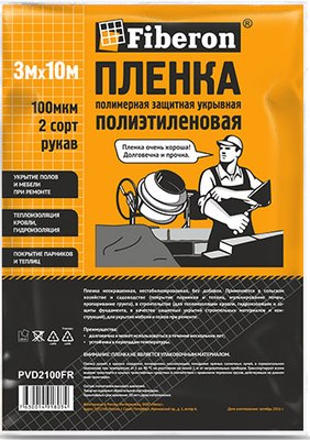 Пленка-рукав Fiberon ПВД вторичная 3м 10м 100мкм / PVD2100FR - 