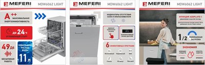 Посудомоечная машина MEFERI MDW6062 Light