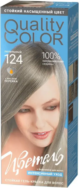 Гель-краска для волос Estel Quality Color Цветель тон 124 (115мл, пепельный)