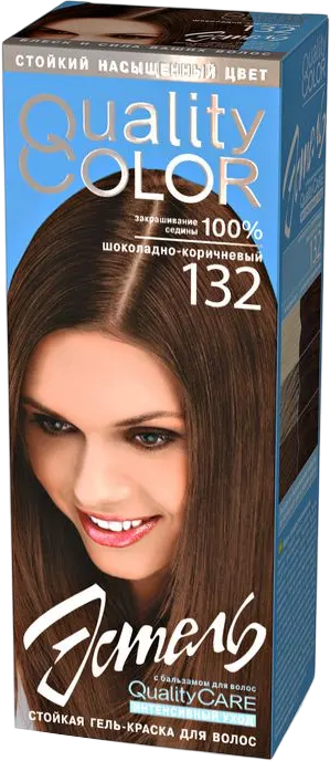 Гель-краска для волос Estel Quality Color Цветель тон 132 (115мл, шоколадно-коричневый)