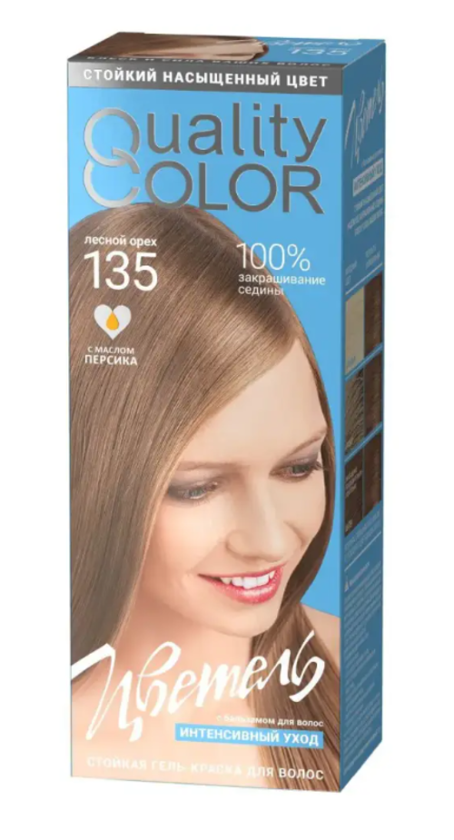 Гель-краска для волос Estel Quality Color Цветель тон 135 (115мл, лесной орех)