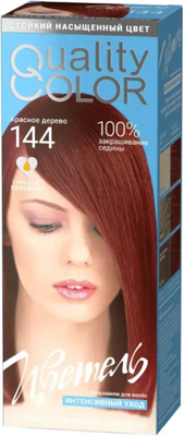 Гель-краска для волос Estel Quality Color Цветель тон 144 (115мл, красное дерево) - 