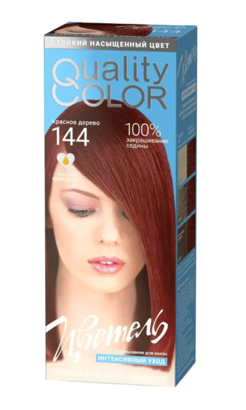 Гель-краска для волос Estel Quality Color Цветель тон 144 (115мл, красное дерево)