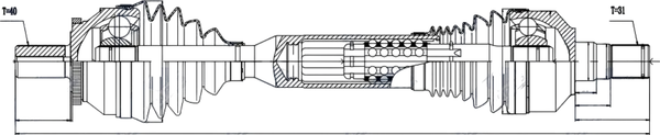 Приводной вал NTY NPW-VV-061