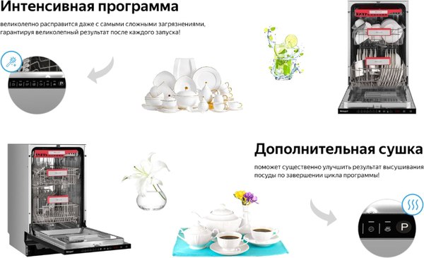 Посудомоечная машина Weissgauff BDW 4536 D Inverter AutoOpen Infolight