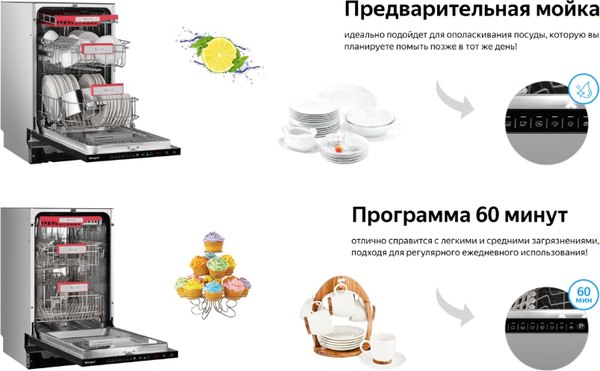 Посудомоечная машина Weissgauff BDW 4536 D Inverter AutoOpen Infolight