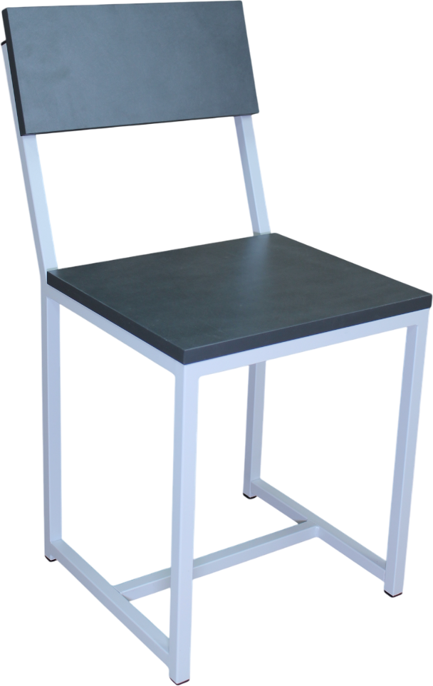Стул Allerd Rion 38x32.5x43 / 3020110700 (белый муар/металл бруклин)