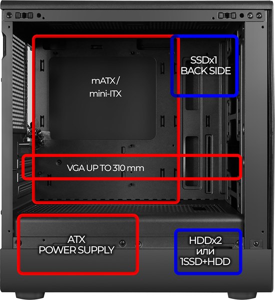 Корпус для компьютера Ginzzu CL410