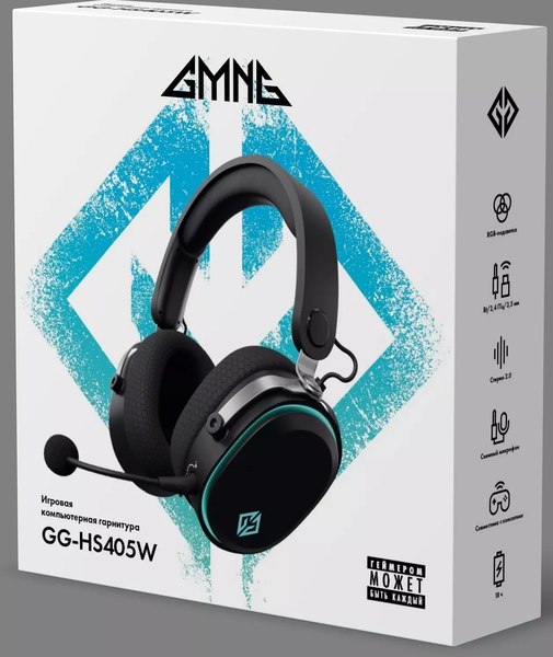 Наушники-гарнитура GMNG GG-HS405W (черный)