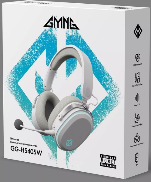 Наушники-гарнитура GMNG GG-HS405W (белый)