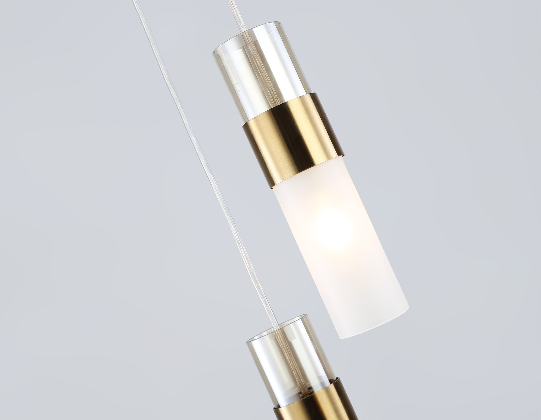 Люстра Ambrella LH55112/3 BS/FR/TI (латунь/белый матовый/янтарь) — фото 5