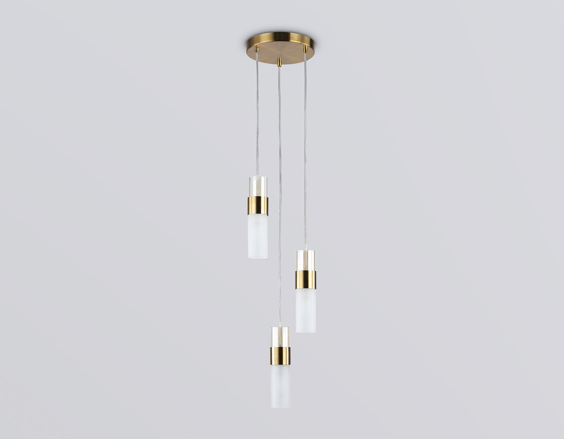 Люстра Ambrella LH55112/3 BS/FR/TI (латунь/белый матовый/янтарь) — фото 4