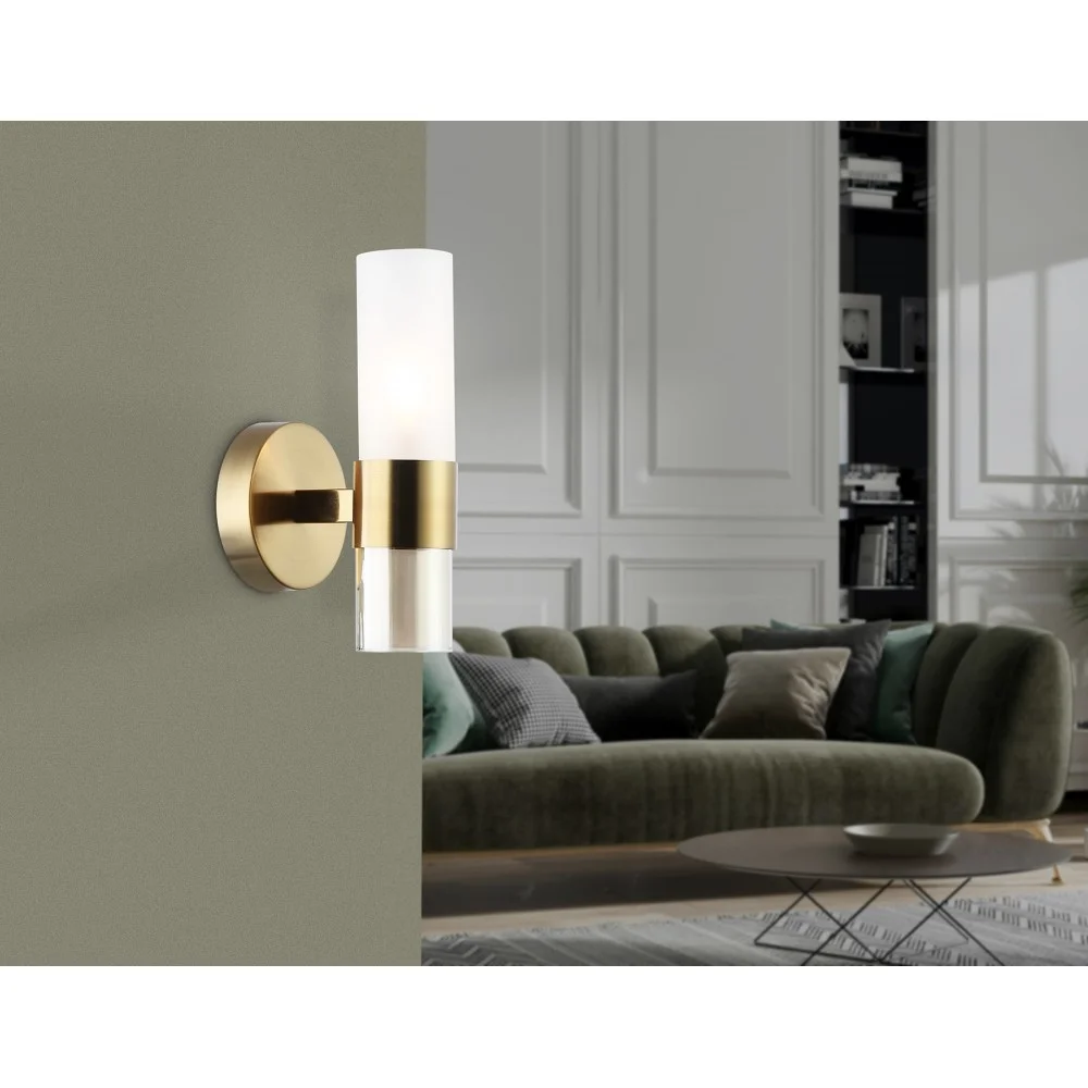 Бра Ambrella LH55116 BS/FR/TI (латунь/белый матовый/янтарь) — фото 4